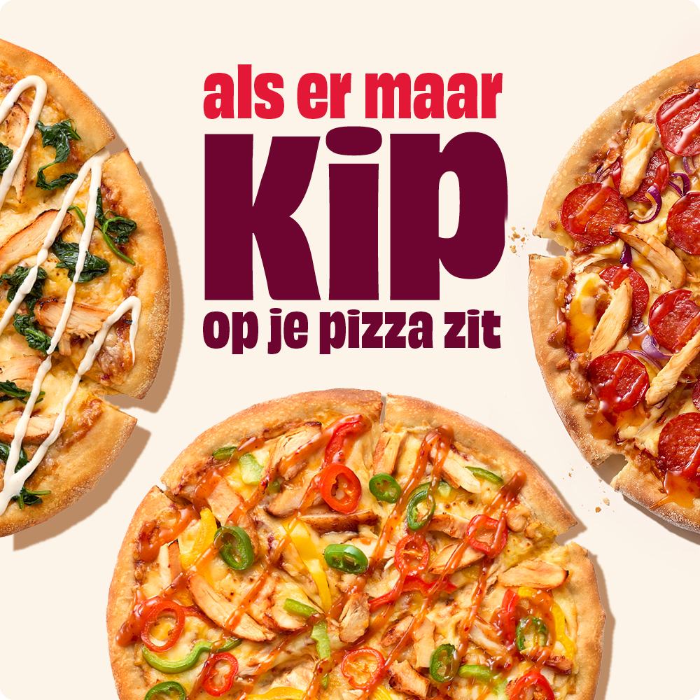 Als er maar kip op je pizza zit