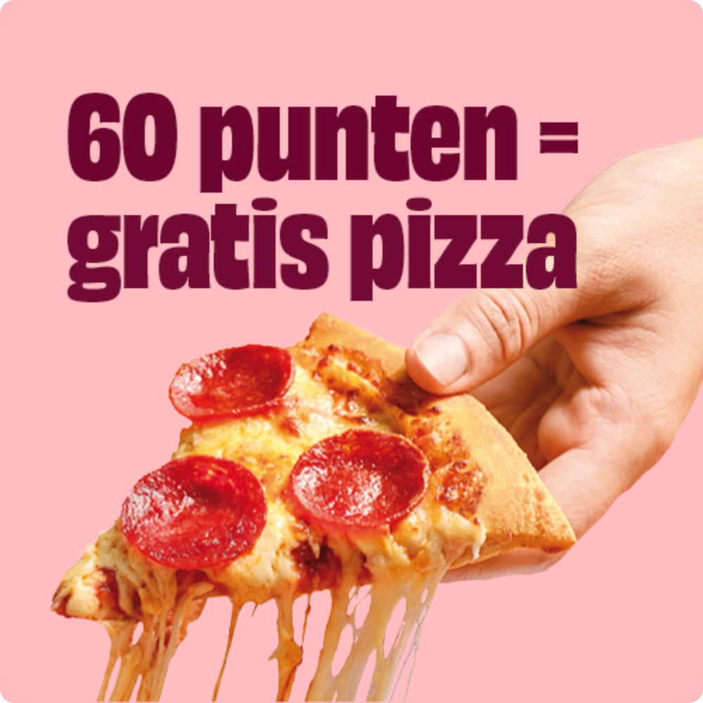 60 punten = gratis pizza | Domino's punten sparen