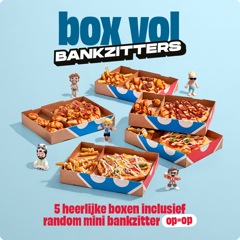 Box vol Bankzitters: 5 heerlijke boxen inclusief random mini Bankzitter (op=op)!