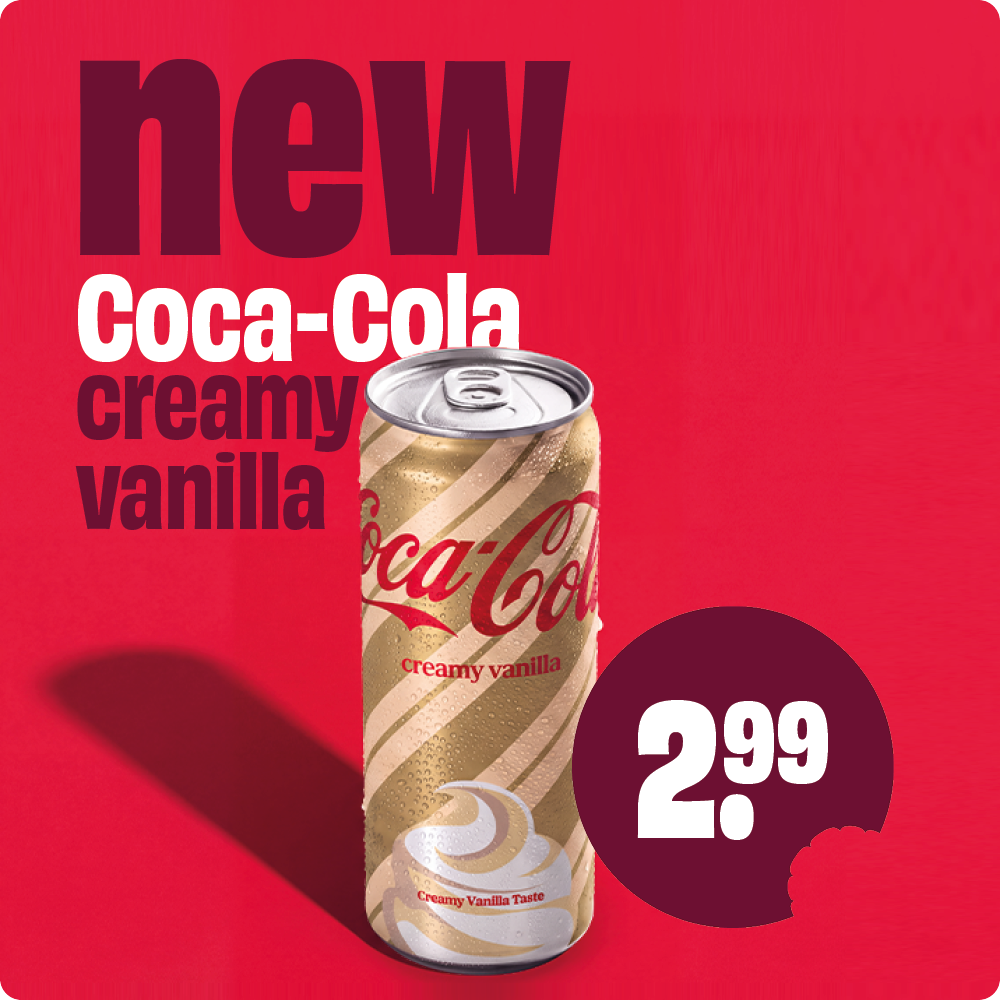 New Coca-Cola Creamy Vanilla €2,99