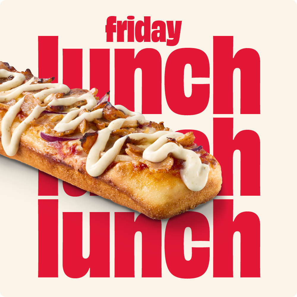 Tijd voor lunch: Domino's is open op vrijdag – neem een pauze van je werk en geniet van pizza.